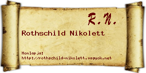 Rothschild Nikolett névjegykártya